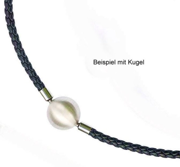 Ledercollier geflochten 5mm für Wechselschliesse