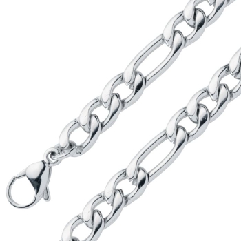 Kette Collier Edelstahl Figaro 7,3mm 50cm