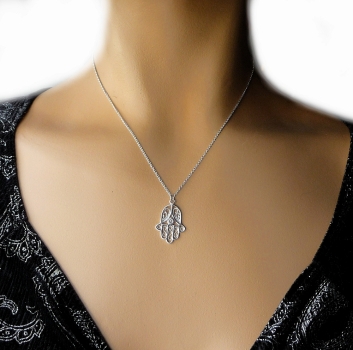 Collier Kette mit Anhänger Zirkonia Silber 925 42cm