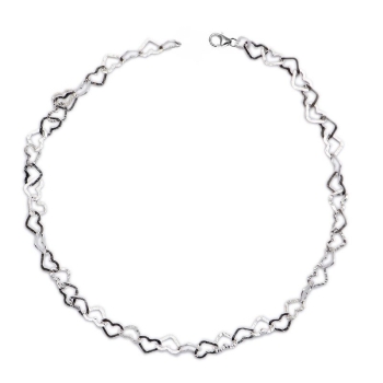 Collier Kette Design Herzen 40-90cm 925 Silber