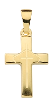 Anhänger Kreuz 11x16mm 14Kt 585 GOLD