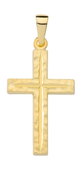 Anhänger Kreuz gehämmert 15x21mm 8Kt 333 GOLD