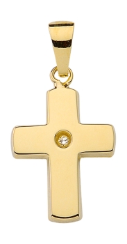 Anhänger Kreuz Zirkonia 12x16mm 8Kt 333 GOLD