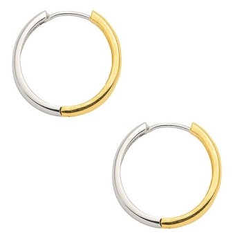 Creole Klappscharnier bicolor Ø15,2mm 14Kt 585 GOLD - WEISSGOLD