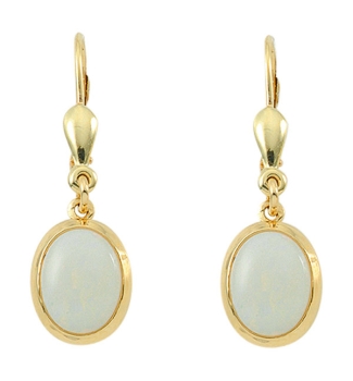 Ohrhänger mit Brisur Opal 585 Gold