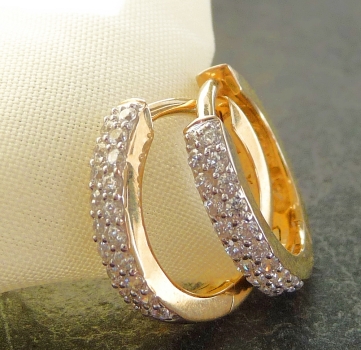 Creole 13,1x2,7mm Zirkonia 8Kt 333 GOLD