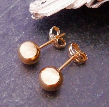 Stecker 6mm Kugel 14Kt 585 GOLD