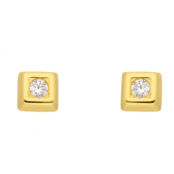 Ohrstecker Quadrat Zirkonia 8Kt 333 GOLD