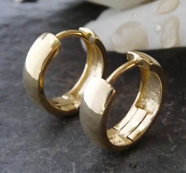 Creole Klappscharnier gewölbt Ø14mm 14Kt 585 GOLD