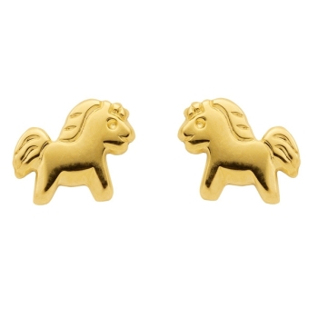 Ohrstecker Pferd Pony 14Kt 585 GOLD