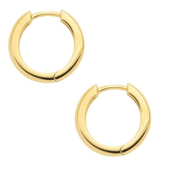 Creole Klappscharnier Ø15mm 14Kt 585 GOLD