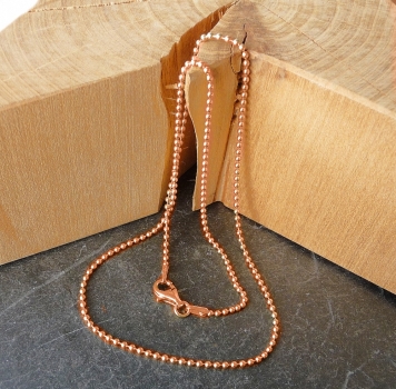 Collier Kugel Kette 1,5mm Silber 925, vergoldet oder rose vergoldet 40cm