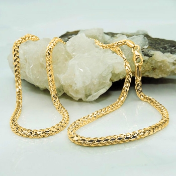 Collier Zopfkette 2,1mm 14Kt 585 GOLD 45cm