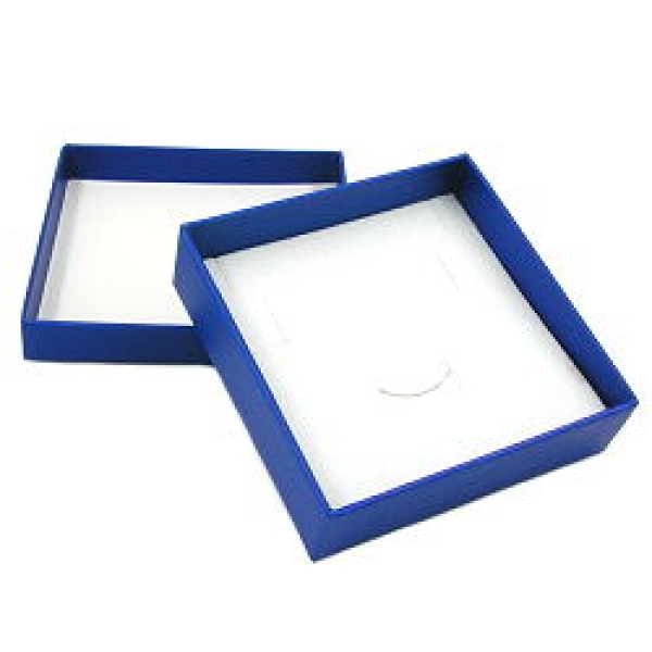 Schmuckschachtel 8x8 für Armreif/Schmuckset blau Kartonage