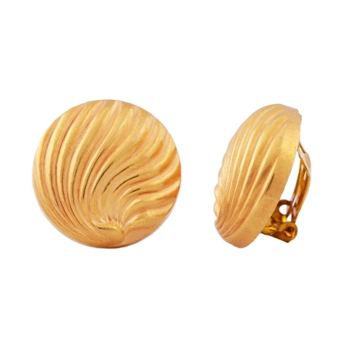 Clip ca.21mm Muscheldekor gold-fbg. matt