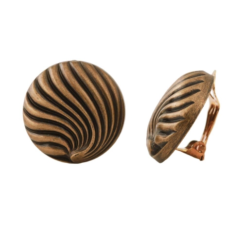 Clip ca.21mm Muscheldekor altgold-fbg.