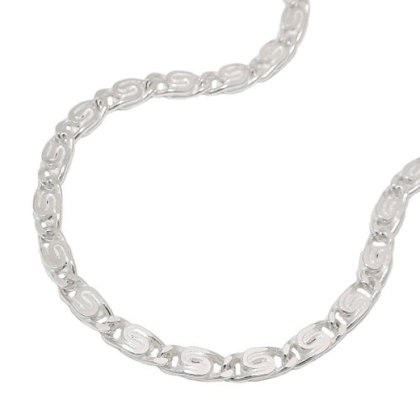 Kette 3,2mm S-Panzerkette flach diamantiert Silber 925 50cm