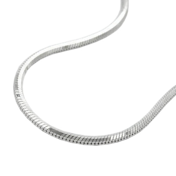 Kette 1,3mm Schlangenkette fünfkantig diamantiert Silber 925 42cm