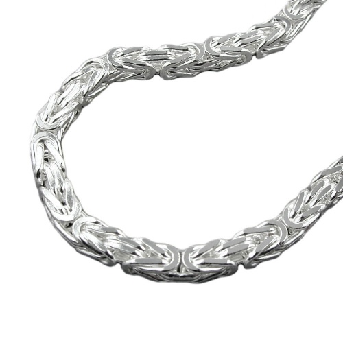 Armband 6x6mm Königskette vierkant glänzend Silber 925 ca. 21cm