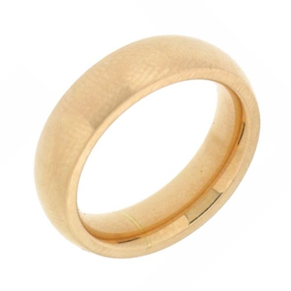 Ring 6mm Edelstahl rosé-goldplattiert