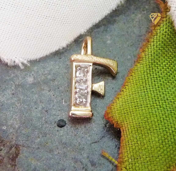 Anhänger Buchstabe A-Z Diamant 14Kt 585 GOLD