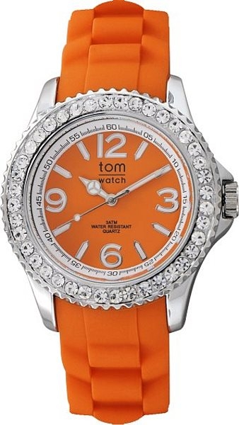 Design Uhr tom watch crystal madarin orange 44mm