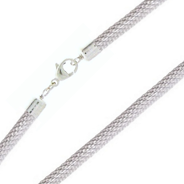 Exklusive Schlauchkette 3,2-6mm Collier Silber 925 mit Karabinerverschluss 60cm