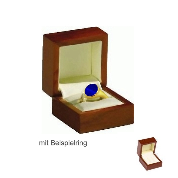 Siegelring ovale Platte Lapis Lazuli 10,5x9mm 585 Gold