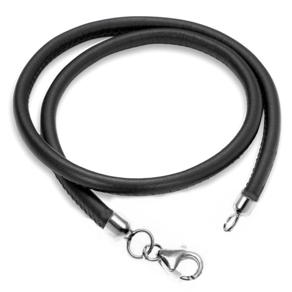 Lederbänder Colliers Armbänder Kalbsleder 5mm mit Karabiner