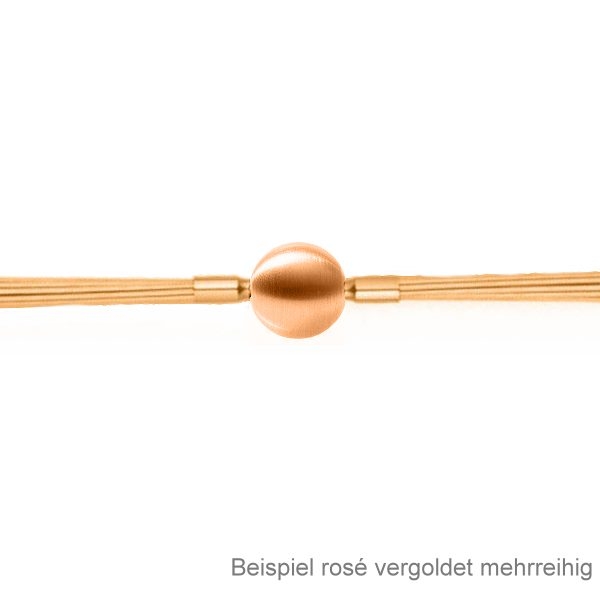 Edelstahl Collier rosé vergoldet  für Wechelschliesse 10-reihig