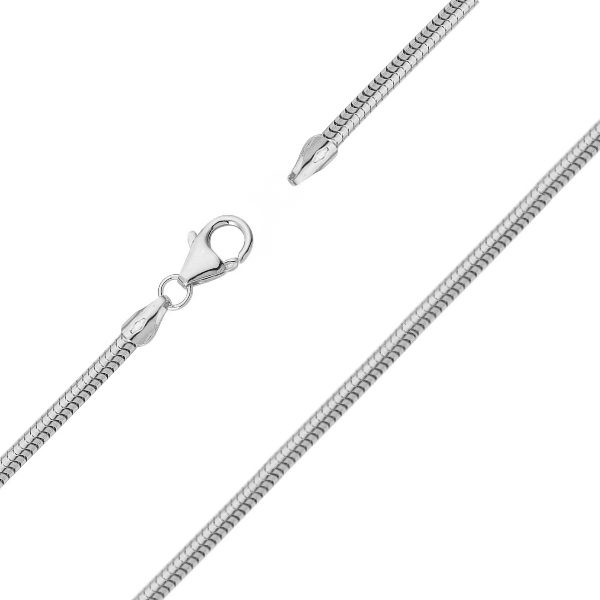 Kette Schlange 1,6mm rund Silber 925 40cm