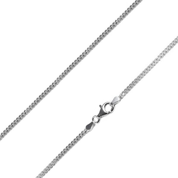 Collier Kette Panzer 2,10mm Silber 925 42cm