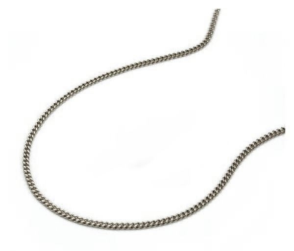 Collier Panzer flach 1,4mm 14Kt 585 WEISSGOLD 38cm