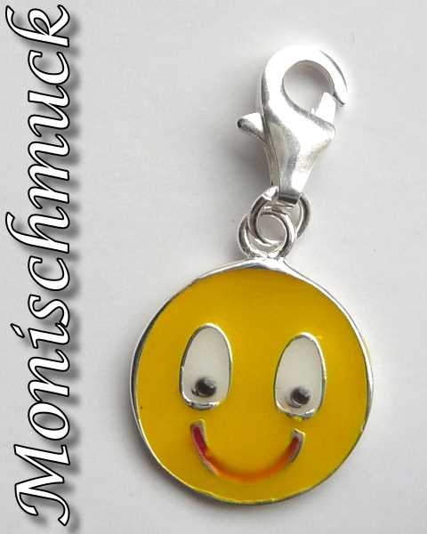 Charm Einhänger 925 Silber Motiv "Smile"