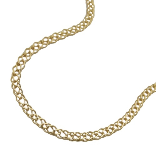 Kette Collier 2,2mm Doppelpanzer 14Kt GOLD 50cm