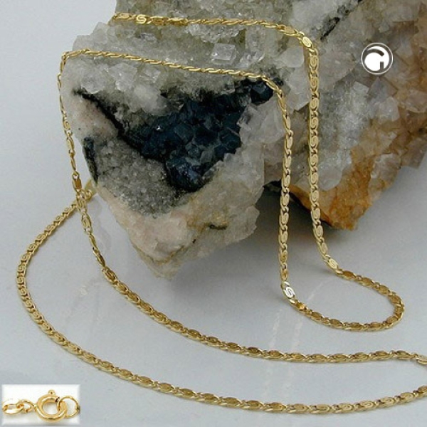 Kette 1,2mm S-Panzer 14Kt GOLD 42cm