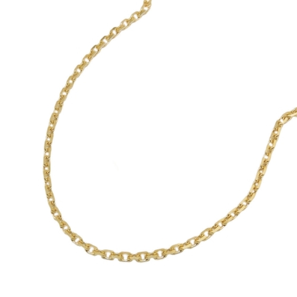 Kette 1,3mm Anker diamantiert 14Kt GOLD