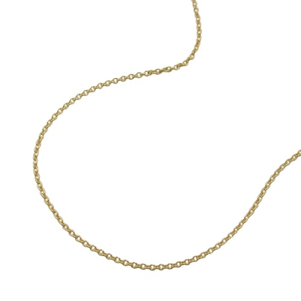 Kette 1,1mm Ankerkette rund 9Kt GOLD 45cm