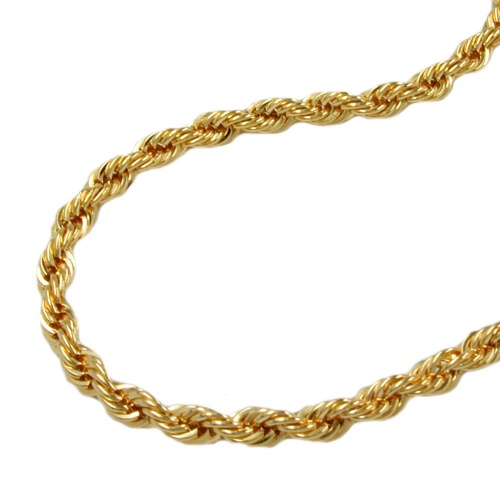 Kette 2mm Kordelkette 9Kt GOLD 42cm