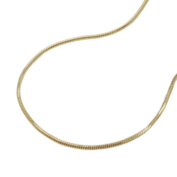 Kette 0,7mm Schlange 5-kant 14Kt GOLD 45cm