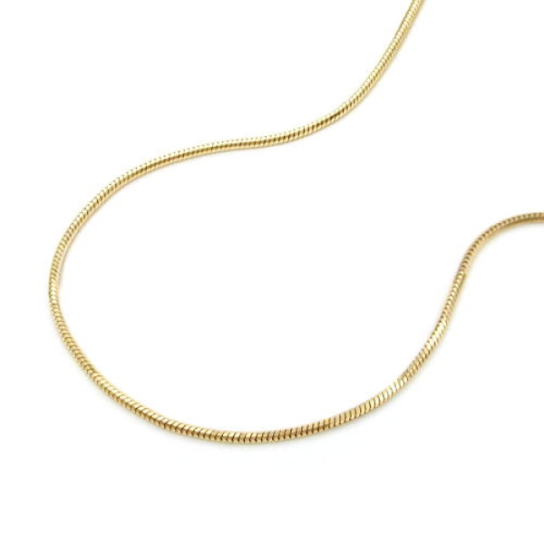 Kette 0,7mm Schlange 5-kant 14Kt GOLD 40cm