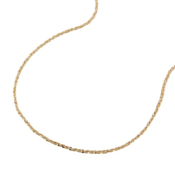 Kette 0,6mm Fantasie-Muster gedreht 14Kt GOLD 45cm