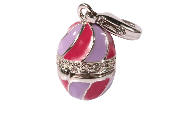 Anhänger Charm Schmuck Ei lila-pink