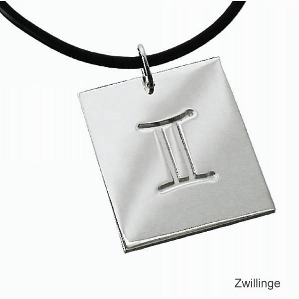 Anhänger Sternzeichen Zwilling Symbol Silber 925