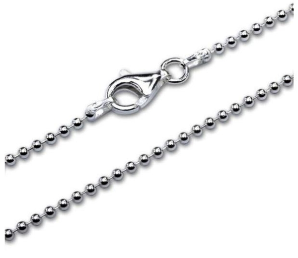 Collier Kugel Kette 2mm Silber 925 40cm