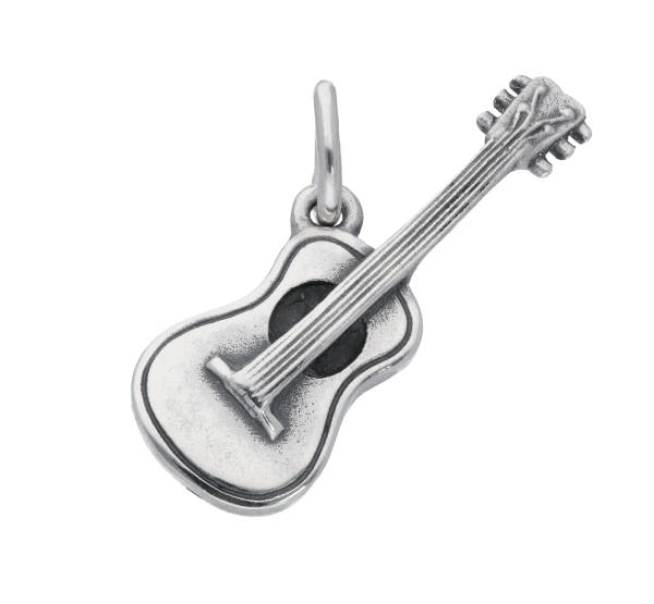 Anhänger Gitarre oxidiert Silber 925