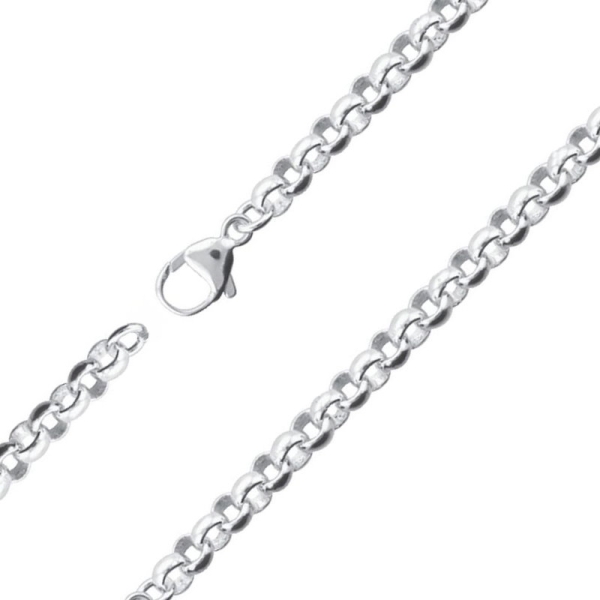 Collier Kette Ankerkette 5mm rund Erbskette Silber 925 50cm