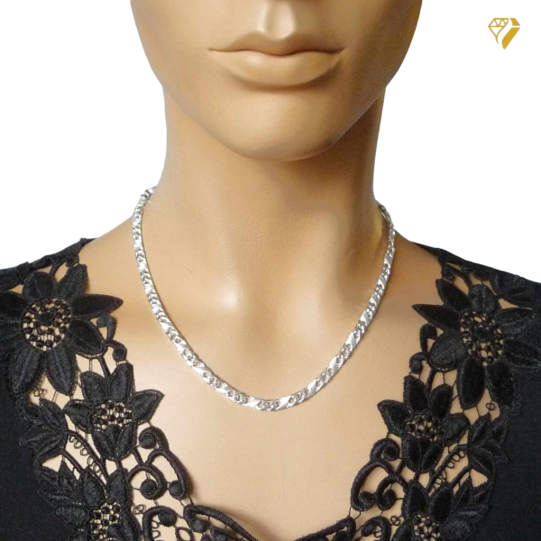 Collier Kette Fantasie 5mm 925 Silber 45cm