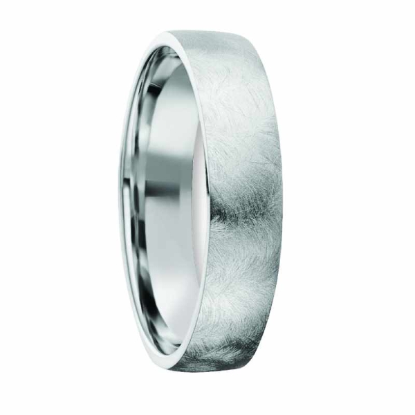 Partnerringe Freundschaftsringe 5,1mm mit/ohne Zirkonia eismatt 925 Silber