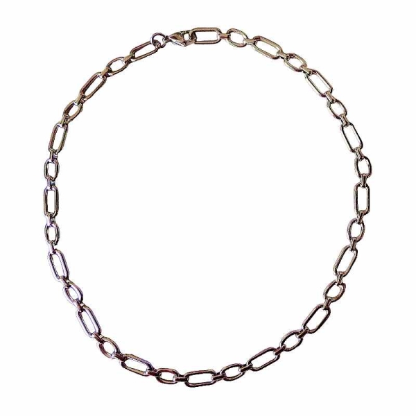 Kette Collier Edelstahl oval 50cm